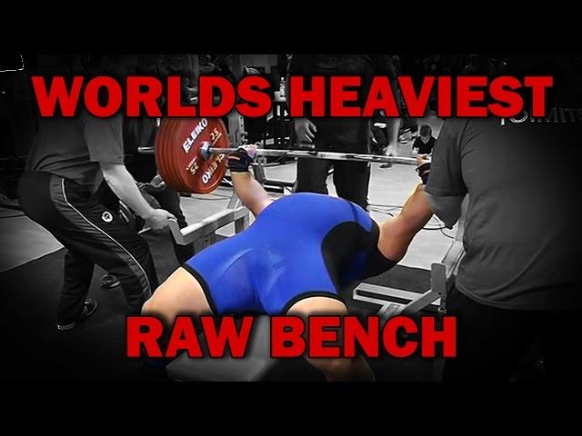 281 kg raw bench press - Fredrik Smulter - unofficial IPF world record