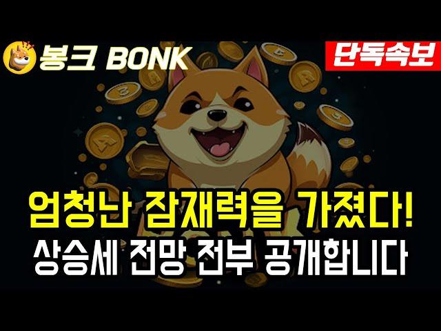 [봉크전망]엄청잔 잠재력을 가진걸 증명했다! 상승세와 전망 전부 공개합니다