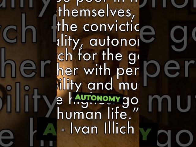 Rich In Self, Poor In Things | Ivan Illich