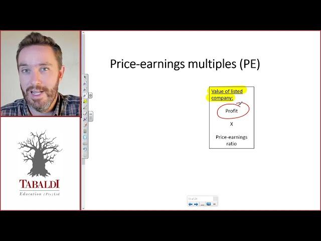 ManAcc: Price-Earnings (PE) multiple valuation basics