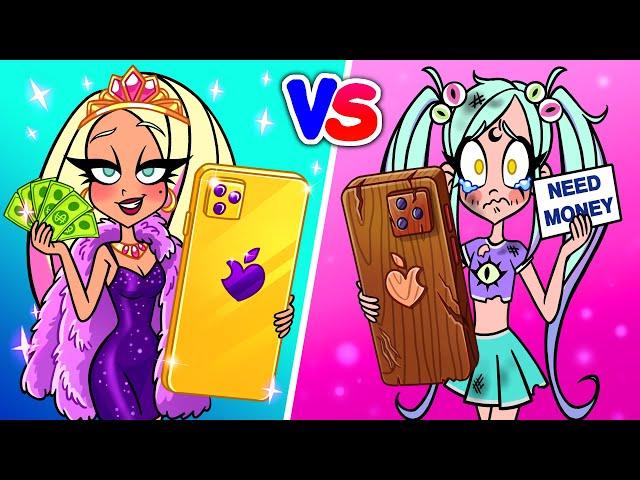 AM I JEALOUS? || RICH GIRL vs POOR GIRL || Rich Nerd vs Broke Popular Student by DUH