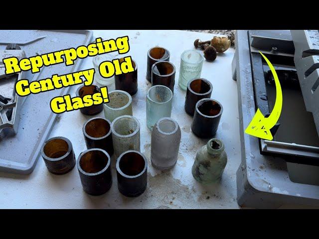 Upcycling Century old Antique bottles into Whiskey Glasses!