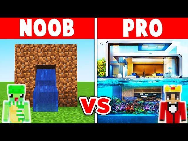 Minecraft NOOB vs PRO: SAFEST UNDERWATER HOUSE BUILD CHALLENGE