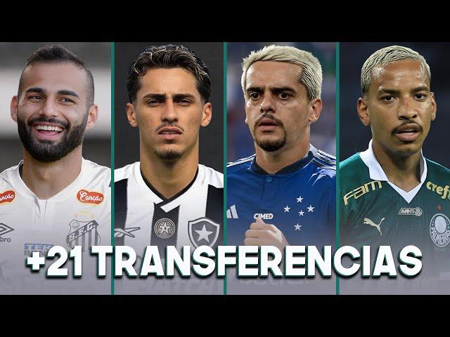 MERCADO DA BOLA 2025 | +21 TRANSFERÊNCIAS E ESPECULAÇÕES DO MERCADO DA BOLA DO FUTEBOL BRASILEIRO