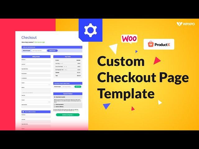 How to Create & Customize WooCommerce Checkout Page Template using ProductX