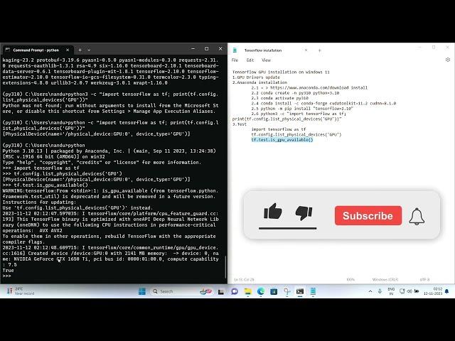 TensorFlow GPU Installation on Windows 11: A Step-by-Step Guide