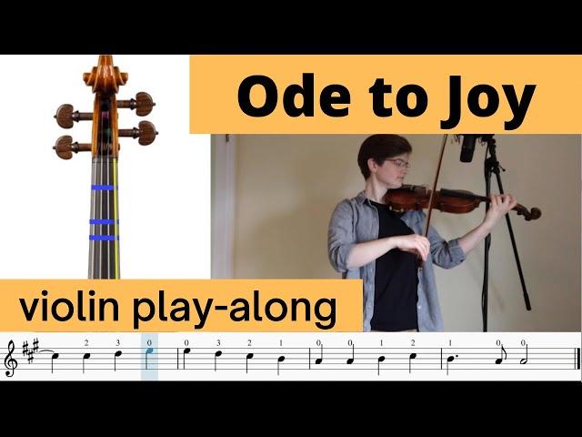 Ode to Joy violin play along (beginner classical)