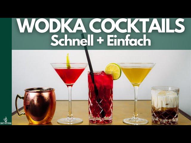 5 Cocktails mit Vodka!  (Schnell + Einfach)