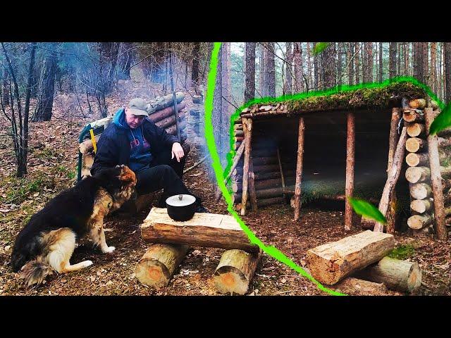 первая ночёвка в bushcraft лагере.Бушкрафт.