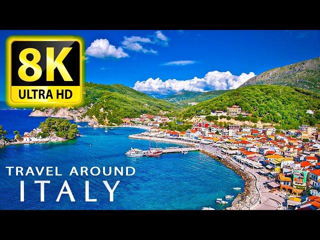 Best of Italy 8K Ultra HD Drone Video - Travel to Best Places in Italy with Relaxing Music 8K TV