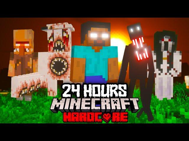 I Survived 24 Hours in the SCARIEST MODPACK in Minecraft Hardcore!