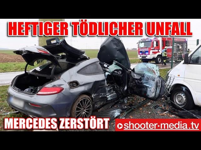   MERCEDES TÖDLICH VERUNFALLT   |     Pkw in Brand geraten -  Vollsperrung L1125  