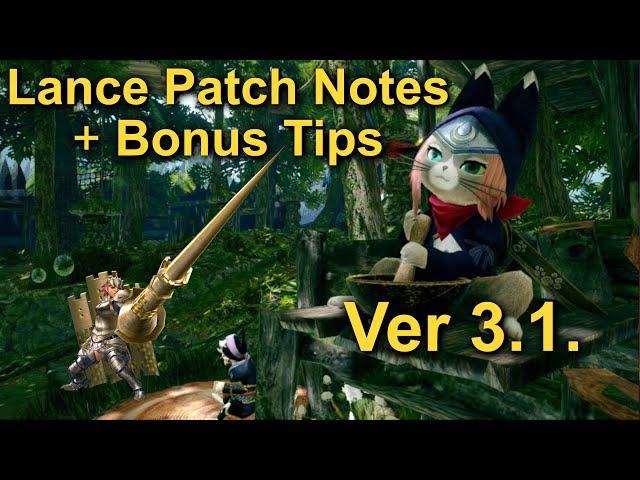 MH Rise 3.1. Update Patch Notes for Lance.