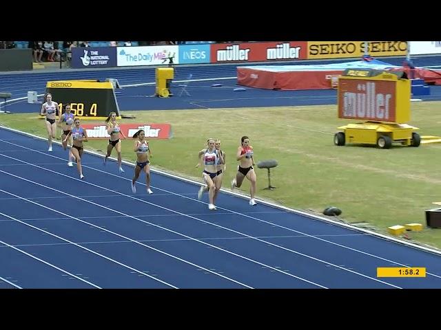 Women's 800m final at 2022 British Champs