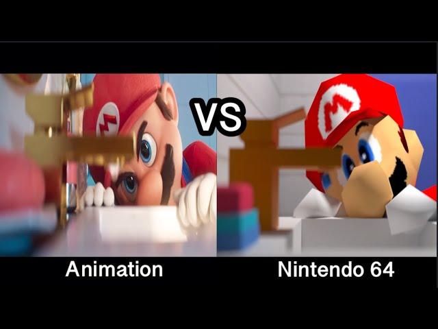 ⭐️Super Mario Bros. Movie but Nintendo 64 - Scene Comparison⭐️