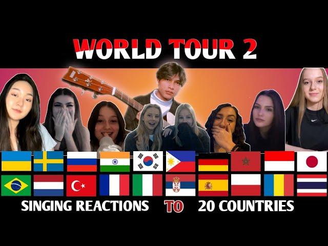 Indonesian Singer World Tour to 20 Countries and Sing in 20 Different Languages | SINGING REACTIONS