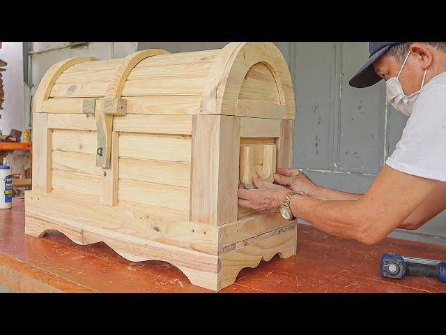 Top Unique DIY Woodworking Ideas // Build A Storage Chest With A Unique Curved Lid