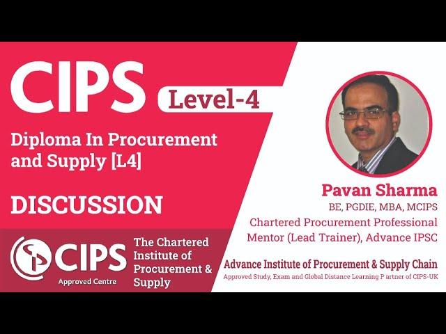 CIPS Level-4 | Discussion | CAREER | CIPS | Diploma in Procurement & Supply