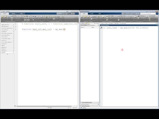 MATLAB Function Tutorial