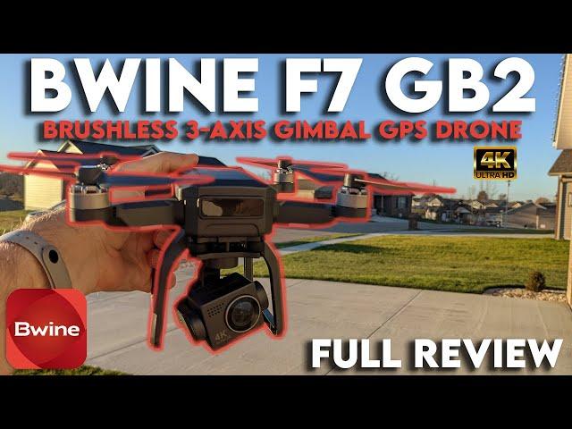 BWINE F7 GB2 4K Brushless 3-axis Gimbal GPS Drone 3KM Range | Full Review