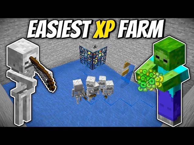 Easy Skeleton Spawner XP Farm - Minecraft 1.20 Tutorial