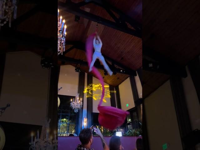 Aerial Silks Spin Trick #aerial #aerialist #spin #trick #castle #dinnershow #silks #fabirc