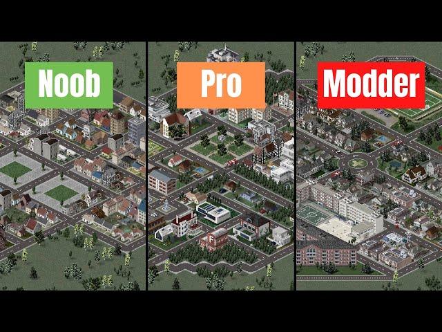 Noob vs Pro vs Modder - Building a perfect suburb in TheoTown - Strycedar