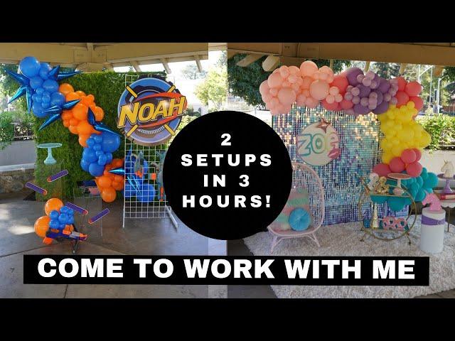 2 Backdrop + Balloon Garland Setups in 3 Hours!! | Balloon Business