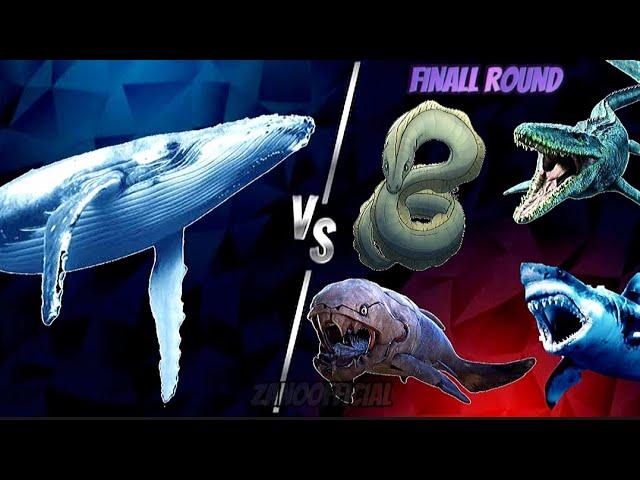 BLUE WHALE VS ALL SEA ANIMALS AND SEA MONSTERS