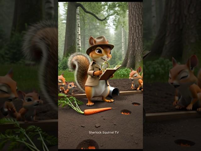 "Sherlock Squirrel vs. The Great Carrot Heist! ️‍️” #shorts #viralshorts  #funny