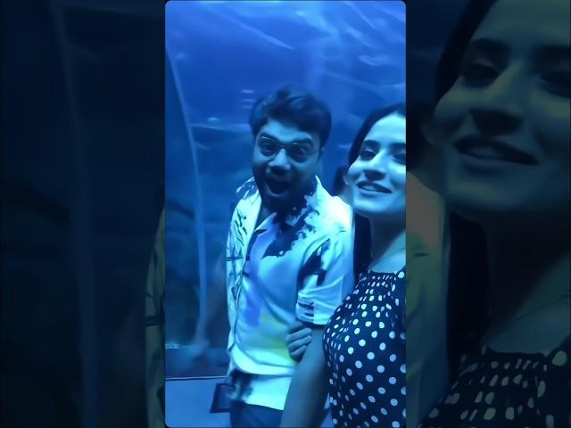 Ducky bhai Aroob underwater aquarium in USA  #duckybhai #aroobjatoi #duckybhainewvlog #shorts