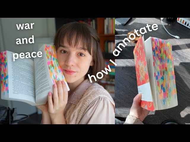 my most annotated book ️ war and peace flip through