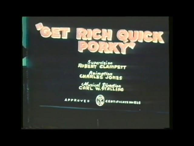 Get Rich Quick Porky (1937) Opening & Closing (Kit Parker Films Titles)