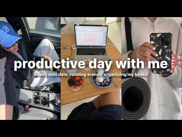 vlog: spend a productive day with me! solo date, errands, organization, etc.