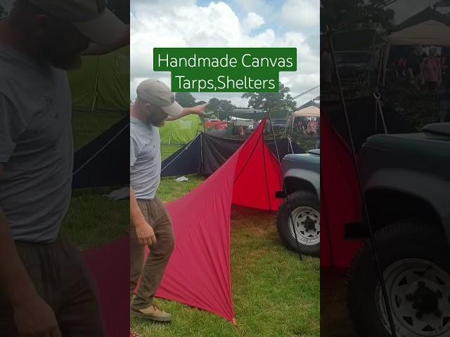 'UltraHeavy' tough Canvas Tarps , Hand Made in Cumbria at The Wild In Us Festival