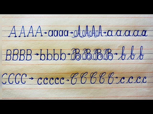 How to write print and cursive alphabet || How to write English capital and small letters |