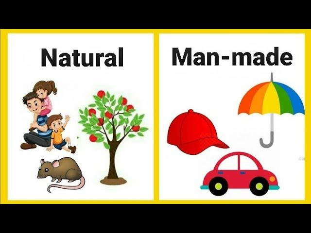 Natural things and Man made things|| #naturalthings #manmadethings #class1 #ukgkids #evs #science