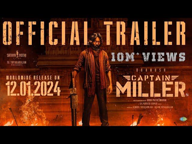 CAPTAIN MILLER - Trailer | Dhanush | Shivarajkumar, Sundeep Kishan | Arun Matheswaran