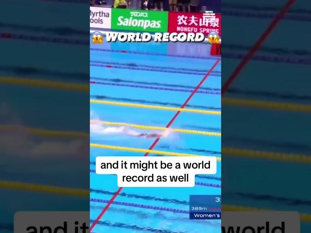 WORLD RECORD Ariarne Titmus - first woman sub 3:56:00 in history! #swimming #worldrecord