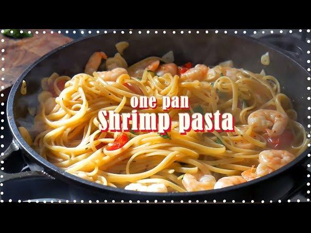 One Pan Garlic Shrimp Pasta