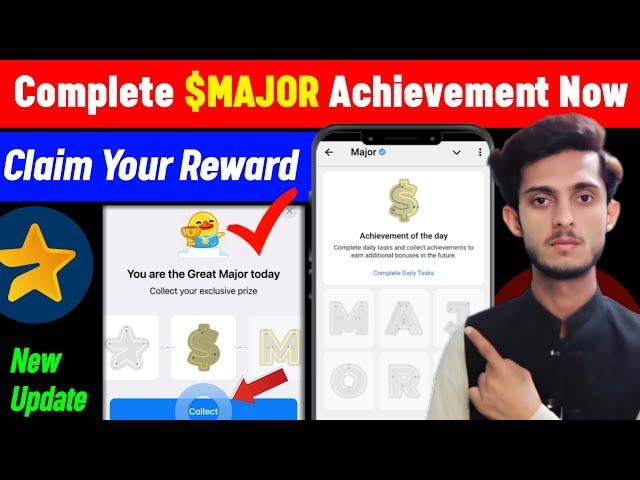 Major airdrop Achievement of the day Kaise Complete Kare | Major Airdrop Achievement Update