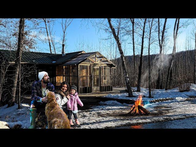 Winter Camping in REMOTE CABIN by Mississippi River Headwaters