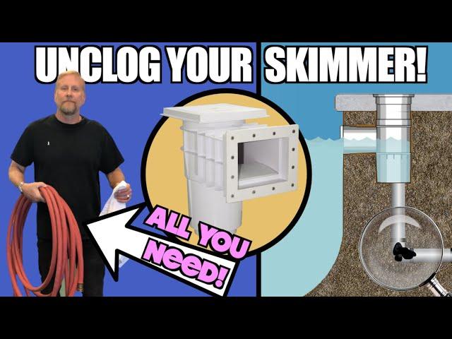 The Easiest Way to UNCLOG your Swimming Pool Skimmer!