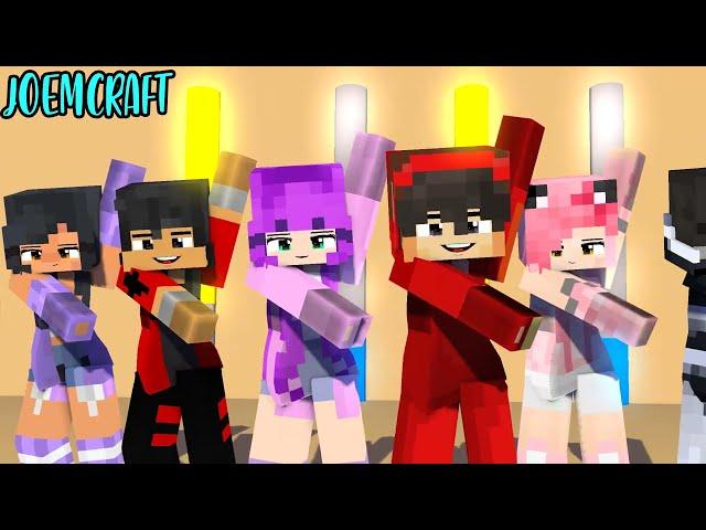 BEACH PARTY AND COUPLE DANCE | APHMAU FAMILY | CASH, ZOEY, NIC0 | ALL EPISODES - Minecraft Animation