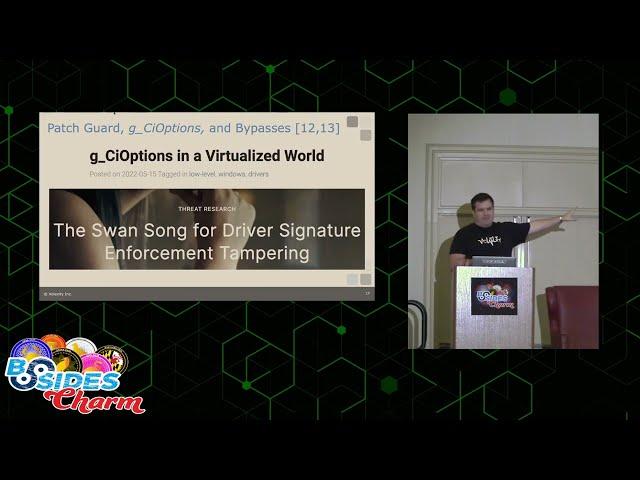 BSidesCharm 2023 - Detecting and Triaging Modern Windows Rootkits - Andrew Case