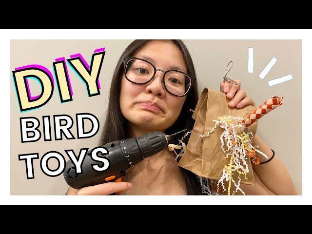 DIY BIRD TOYS YOU CAN MAKE AT HOME | Easy, Cheap DIY Foraging Ideas and Toys for Parrots