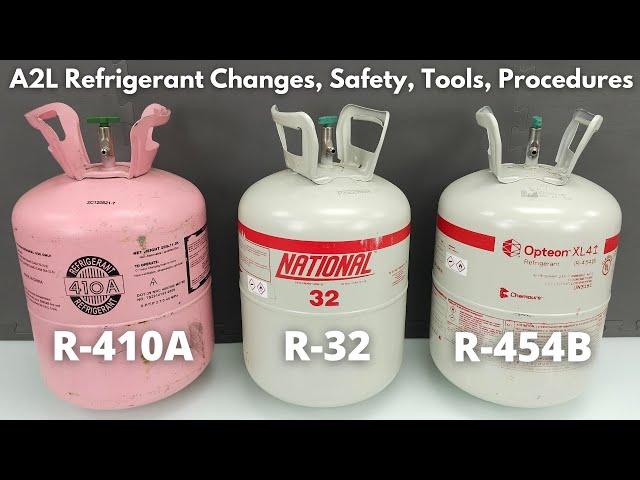 A2L Refrigerants R-454B and R-32 Explained! Bottles, Changes, Rules, Tools!