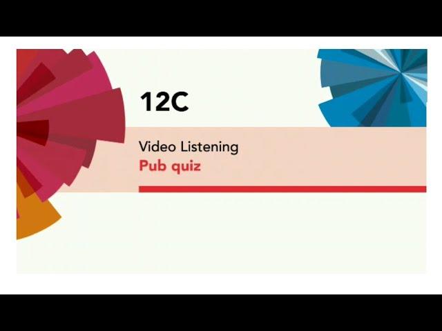 English File 4thE - Pre Intermediate - Video Listening - 12C Pub Quiz