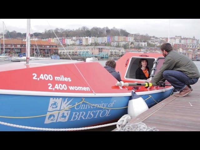 Elsa Hammond's boat for her solo row across the Pacific Ocean