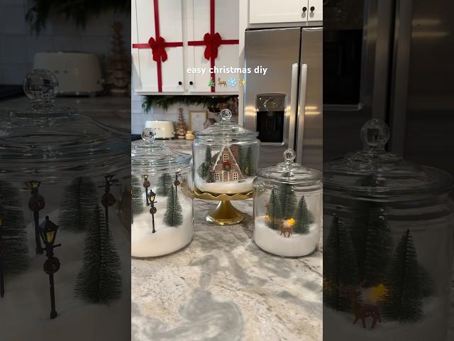 DIY Snowglobe Jars! ️ #christmas #diy